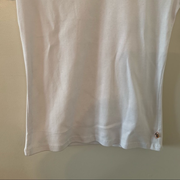 Akdmks White T Shirt Gold Tone Letters Glitter Studs Sz L NWT - Picture 7 of 11